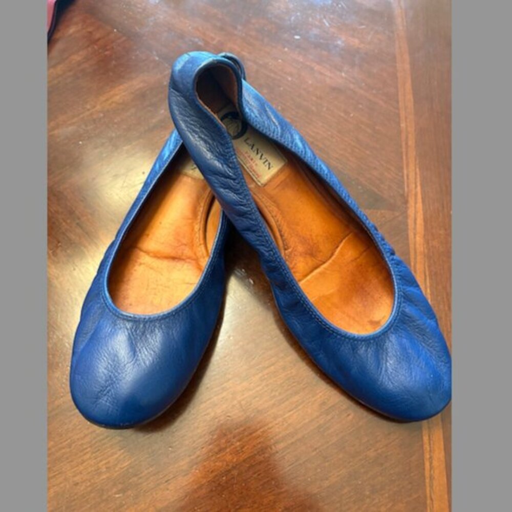 Lanvin Blue Ballet Flats (38.5)